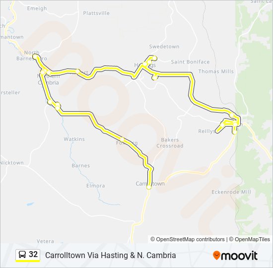 32 bus Line Map