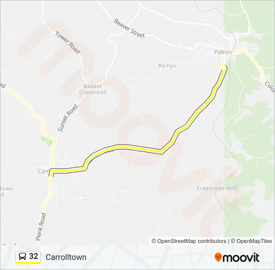 32 Bus Line Map