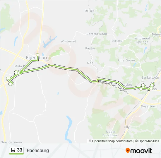 33 Bus Line Map