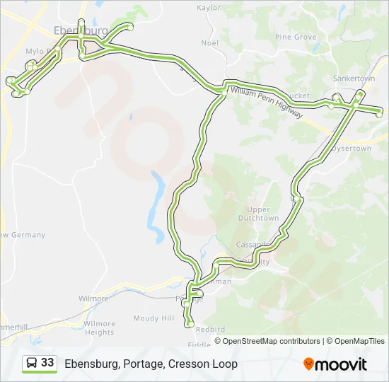 33 Bus Line Map