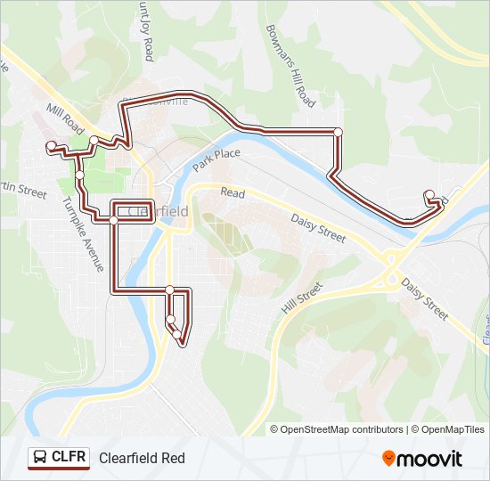 CLFR bus Line Map