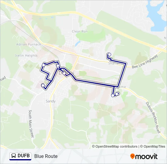 DUFB Bus Line Map