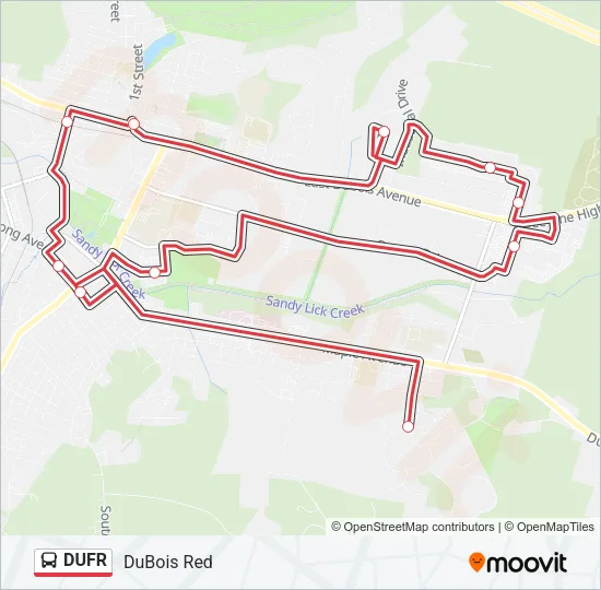 DUFR Bus Line Map