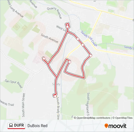 DUFR Bus Line Map