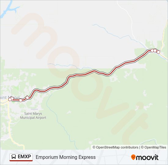 EMXP Bus Line Map