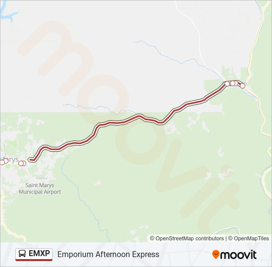 Mapa de EMXP de autobús