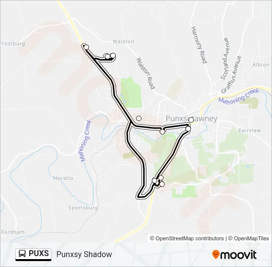 PUXS Bus Line Map