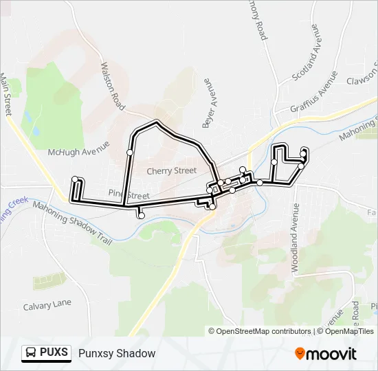 PUXS Bus Line Map
