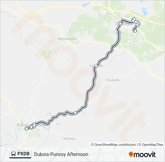 Mapa de PXDB de autobús