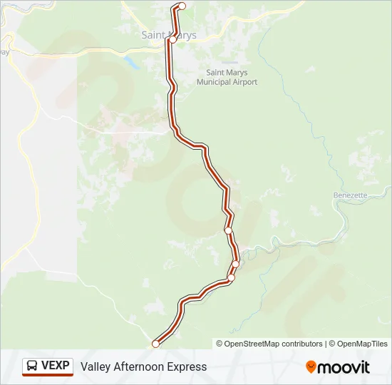 VEXP Bus Line Map