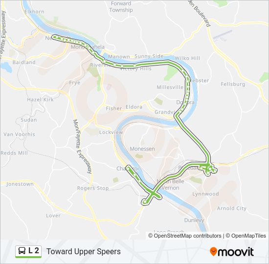 L 2 Bus Line Map