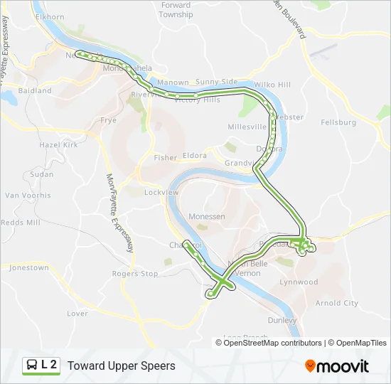 L 2 Bus Line Map