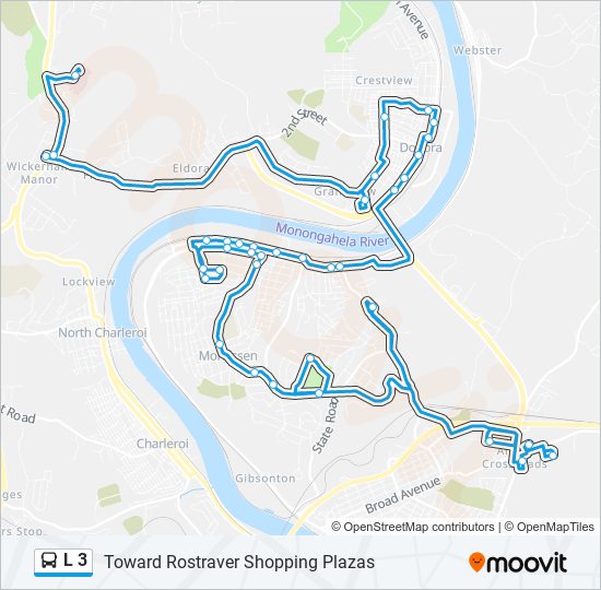 L 3 bus Line Map