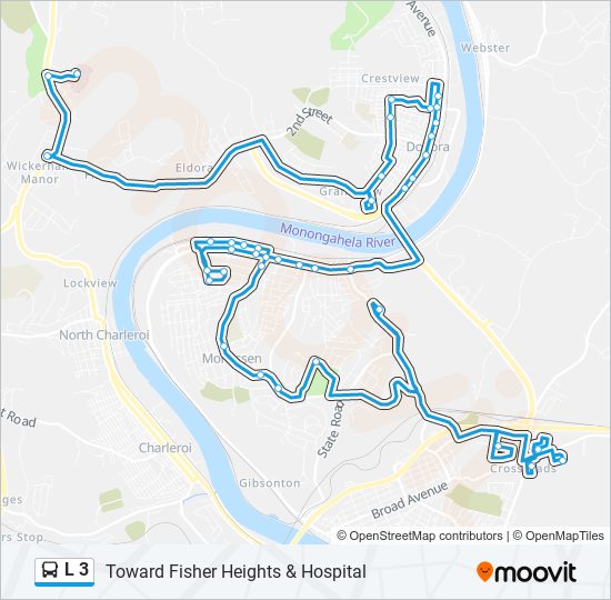 L 3 bus Line Map