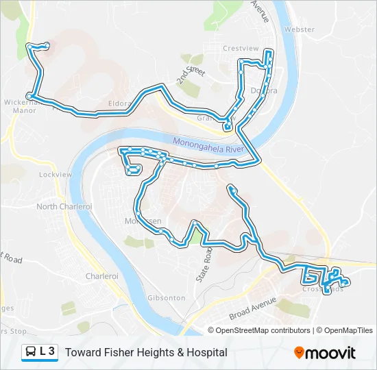 L 3 Bus Line Map