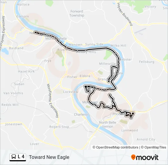 L 4 Bus Line Map