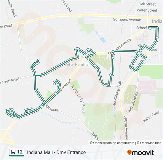 12 Bus Line Map