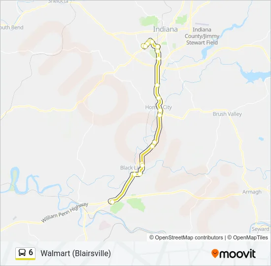 6 Bus Line Map