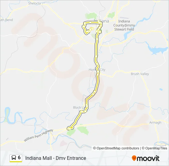 6 Bus Line Map