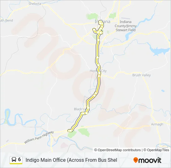 6 Bus Line Map