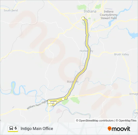 6 Bus Line Map