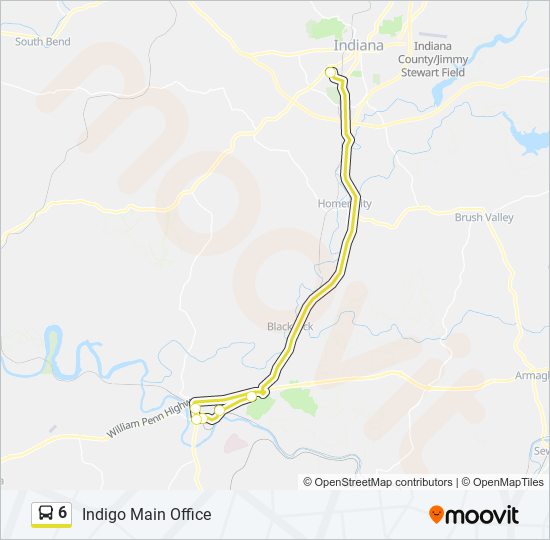 6 bus Line Map