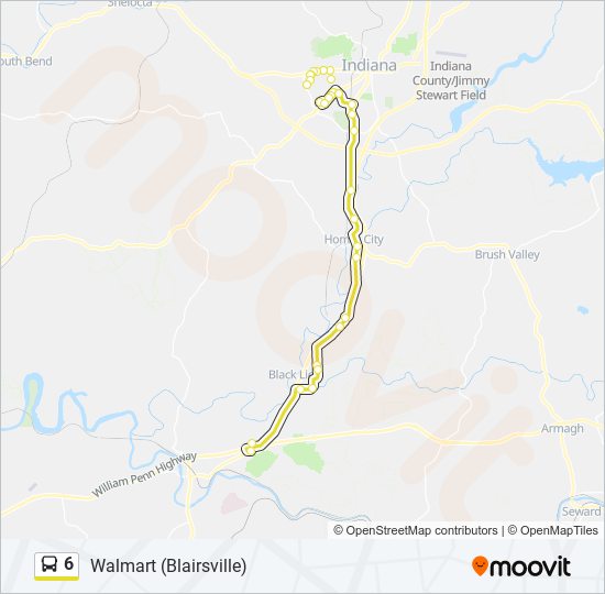 6 bus Line Map