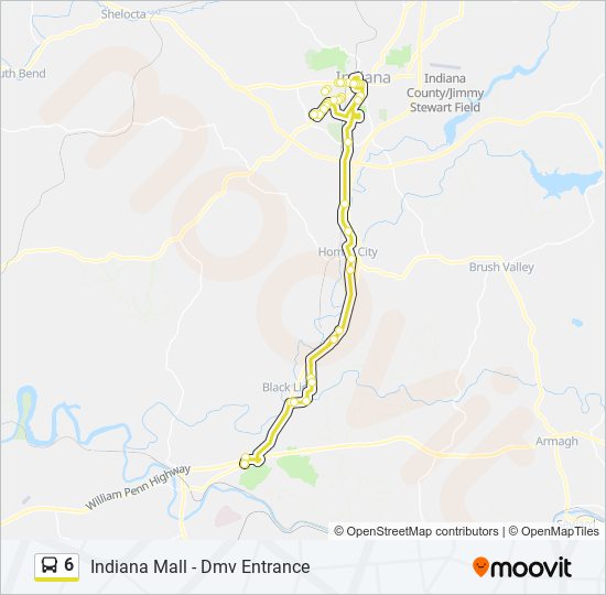 6 bus Line Map