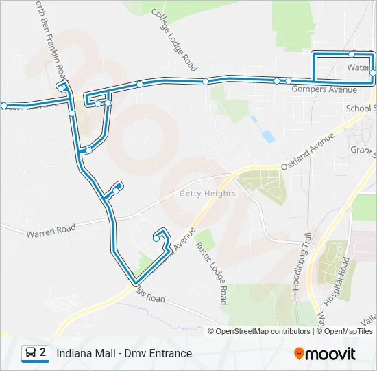 2 Bus Line Map