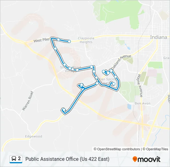 2 Bus Line Map