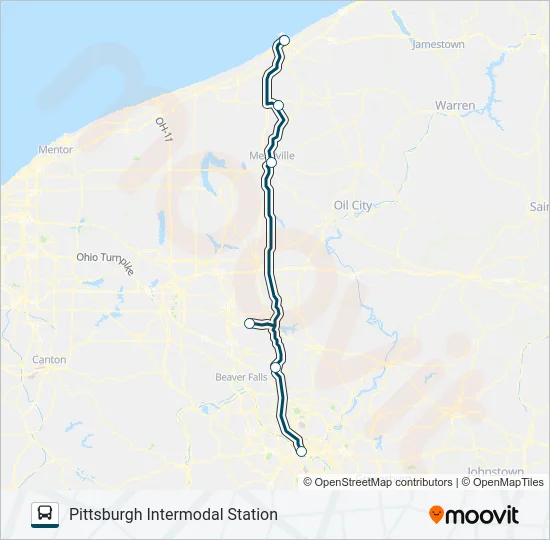 GREYHOUND US0440S Bus Line Map