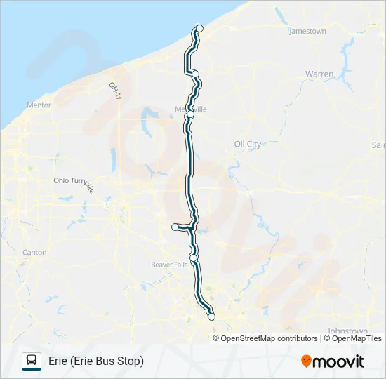 GREYHOUND US0440S Bus Line Map