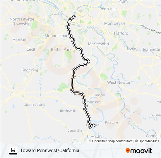 CAL COMMUTER Bus Line Map