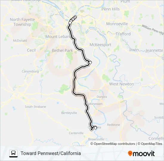 CAL COMMUTER Bus Line Map