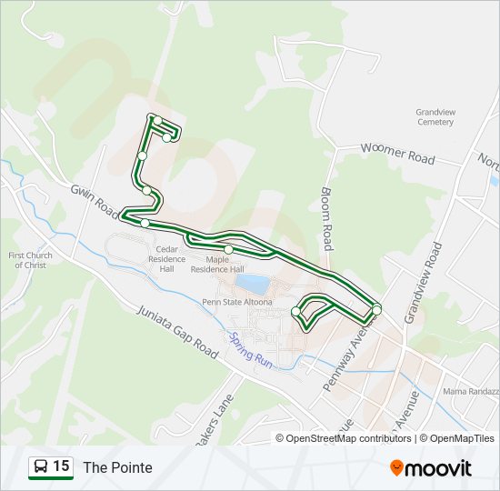 15 Bus Line Map