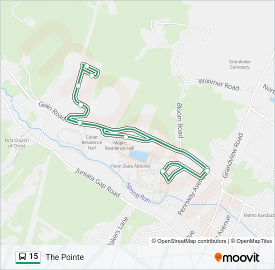 15 Bus Line Map