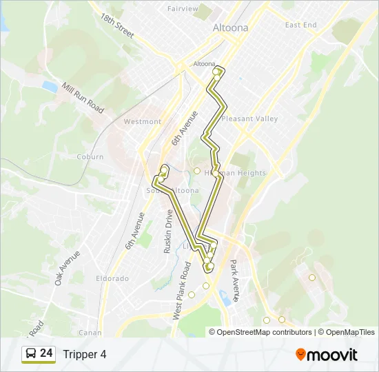 24 Bus Line Map