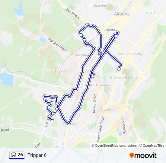 26 Bus Line Map