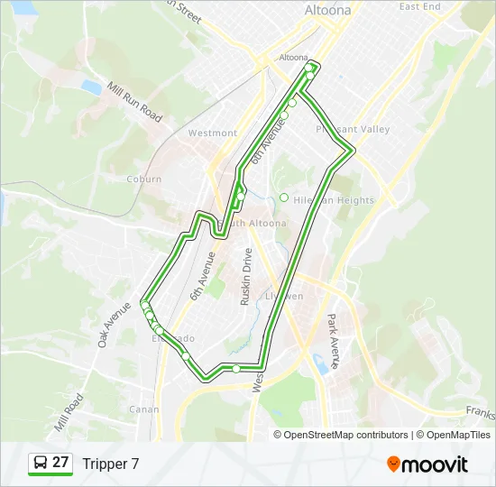 27 Bus Line Map