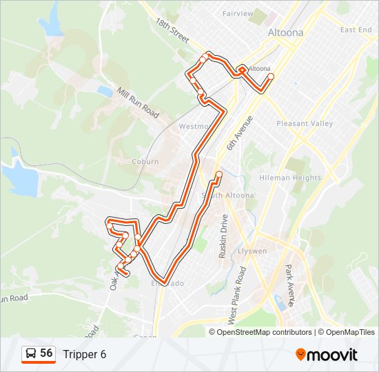 56 Bus Line Map