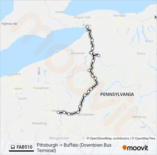 FAB510 Bus Line Map