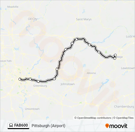 FAB600 Bus Line Map