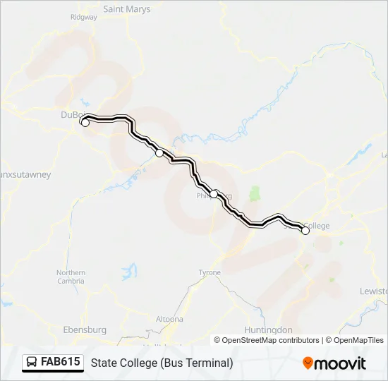 FAB615 Bus Line Map
