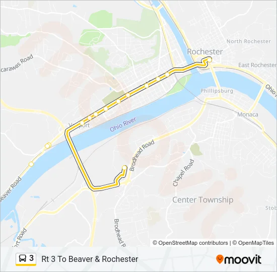 3 Bus Line Map
