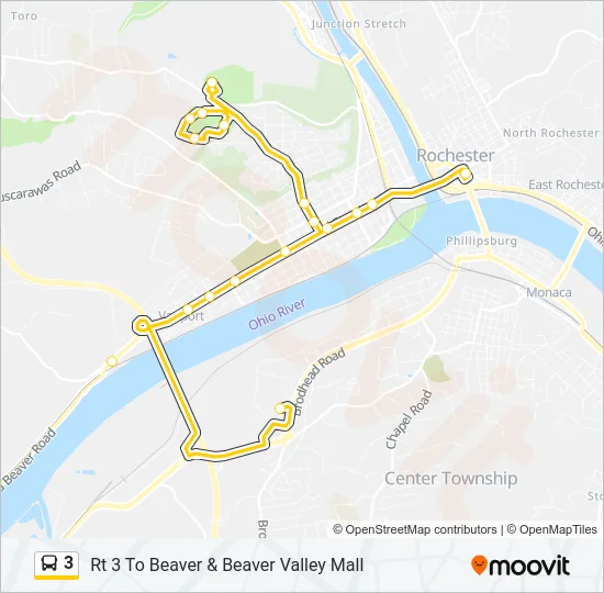 3 Bus Line Map