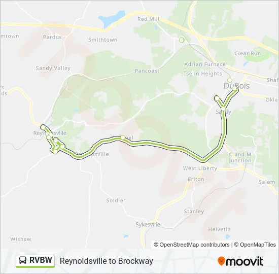 RVBW Bus Line Map