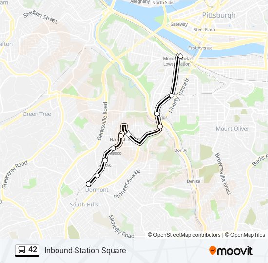 42 bus Line Map