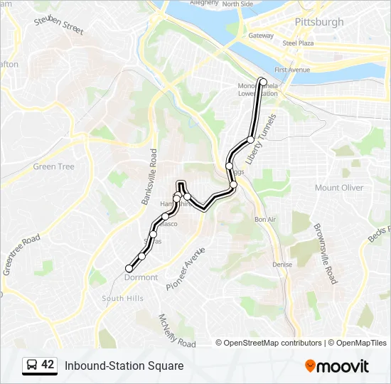 42 Bus Line Map