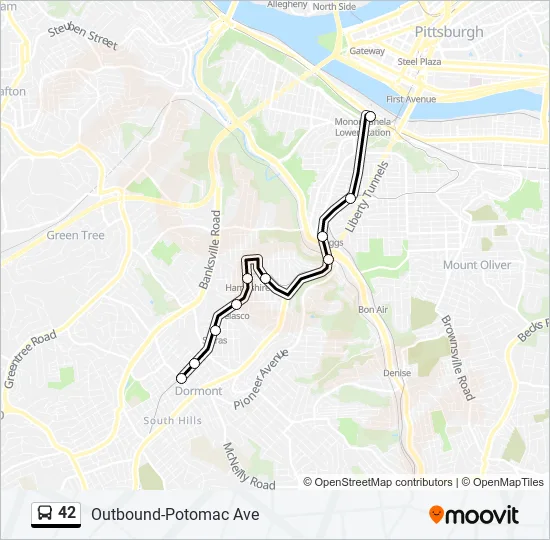 42 Bus Line Map