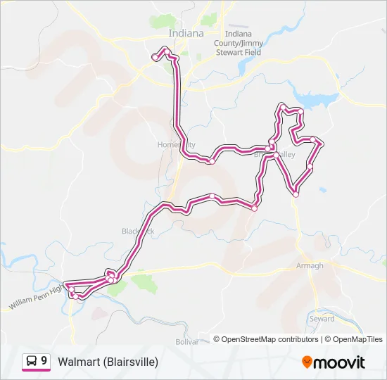 9 Bus Line Map